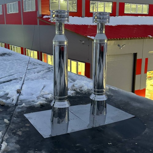 Монтаж системы вентиляции и установка дымохода в промышленной котельной Русско-Высоцкое
