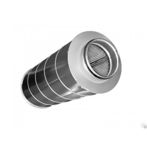 Монтаж шумоглушителя круглого сечения диаметром 100-315 мм