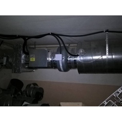 Монтаж электрического нагревателя системы вентиляции